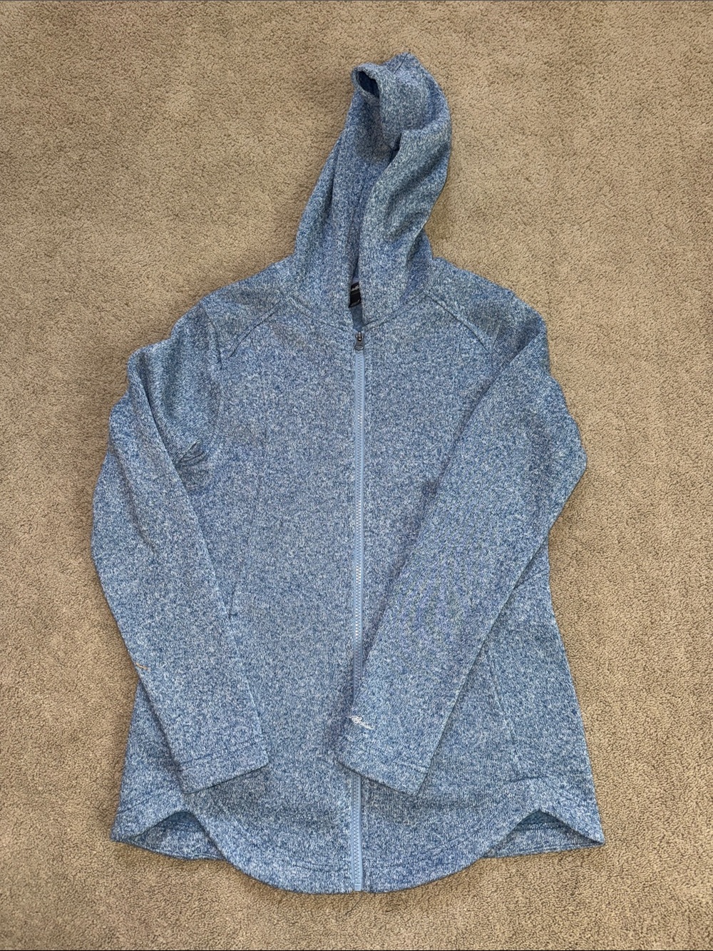 Eddie Bauer Heathered Blue Full-Zip Hoodie